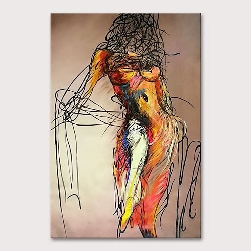 

Oil Painting Hand Painted Vertical People Nude Modern Rolled Canvas (No Frame)