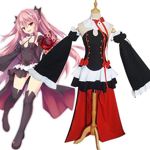 

Inspired by Seraph of the End Krul Tepes Anime Cosplay Costumes Japanese Cosplay Suits Dresses Cosplay Tops / Bottoms Solid Color Stitching Lace Dress Sleeves Corsets For Women's / More Accessories