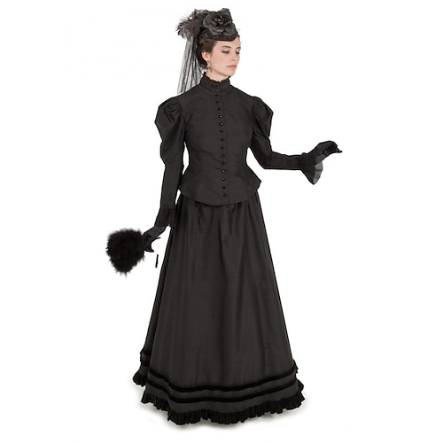 

Duchess Corrina victorian Victorian Ball Gown 1910s Edwardian Cocktail Dress Vintage Dress Party Costume Bustle Dress Prom Dress Women's Costume Vintage Cosplay Masquerade Party & Evening Long Sleeve