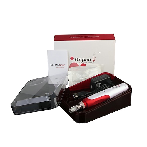 

Professional Microneedle Pen Rechargeable Electric Roller Dr.Pen N2-W With 12 Needle Cartridges For BB Glow Mesotherapy