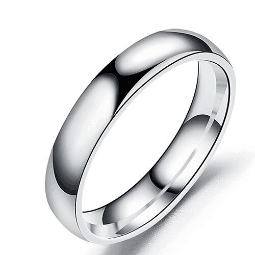 

1pc Band Ring Ring For Men's Women's Gift Daily Promise Stainless Steel Titanium Steel / Tail Ring