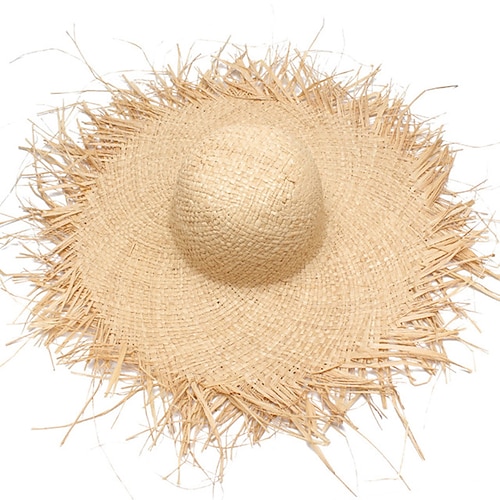 

Hats Straw Sun Hat Casual Daily Wear With Pure Color Headpiece Headwear