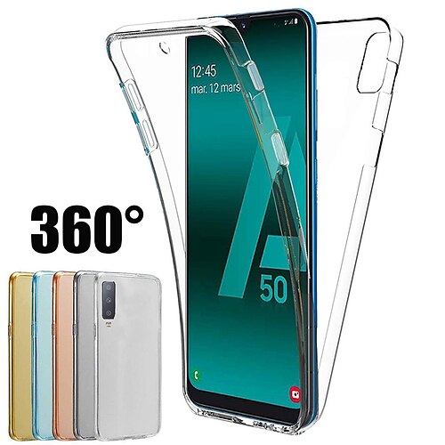 

360 Degree Case for Samsung Galaxy A70 A50 A40 A30 A20 A10 A9 2018 A7 2018 A8 Plua 2018 A8 2018 A6 Plus 2018 A6 2018 Silicone Cover 2 in 1 Front Back Soft TPU Case