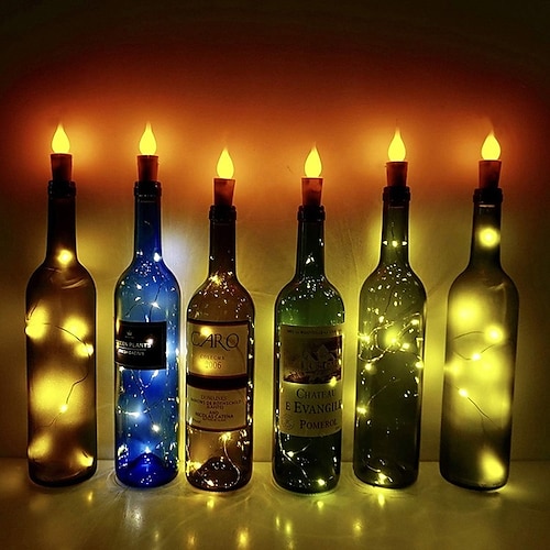 Flame Cork Shaped Lights Firefly Craft Bottle Battery Operated Candle For DIY fs 