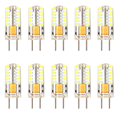 

10pcs GY6.35 Bi Pin 3w LED Corn Light Bulbs 300lm 30W Halogen Bulb Equivalent 300LM SMD 3014 Warm White for RV Ceiling Fans Lighting AC/DC 12V