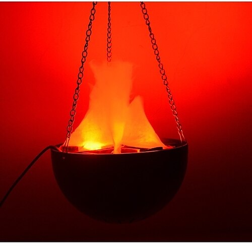 Électrique led fausse flamme lampe torche lumière feu pot bol halloween  prop fête décor à la