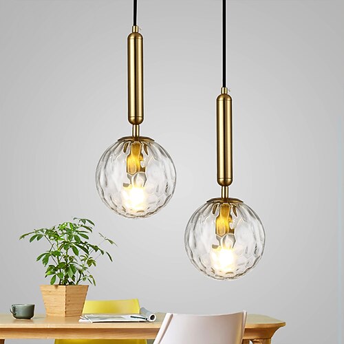 

35 cm Single Design Pendant Light Glass Antique Brass Traditional / Classic Nordic Style 220-240V