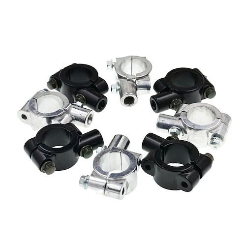 

10MM Universal Aluminum Motorcycle Handlebar Mirror Adaptor Holder Mount Brackets Clamp