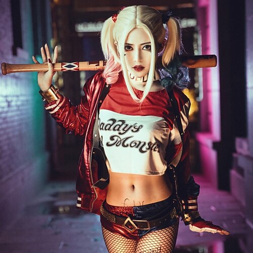 

Inspired by Suicide Squad Cosplay Anime Cosplay Costumes Japanese Cosplay Suits Coat Gloves Shorts For Women's / T-shirt / T-shirt