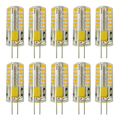 

10pcs G4 5W 3014 x 48 LEDs White Light Lamps AC12V Non-dimmable Equivalent to 20W-25W T3 Halogen Track Bulb Replacement LED Bulbs