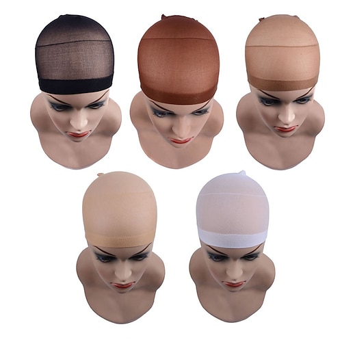 

Wig Caps for Women Mixed Material Stocking Wig Cap Extension Connectors Easy to Carry / Durable Christmas / Halloween / Daily Basic / Fashion Nude Dark Brown#2 Brown 2 pcs