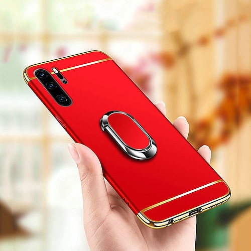 

3 in1 Plating Hard PC Magnetic Holder Ring Phone Case For Huawei P30 Pro P30 Lite P30 P20 Pro P20 Lite P20