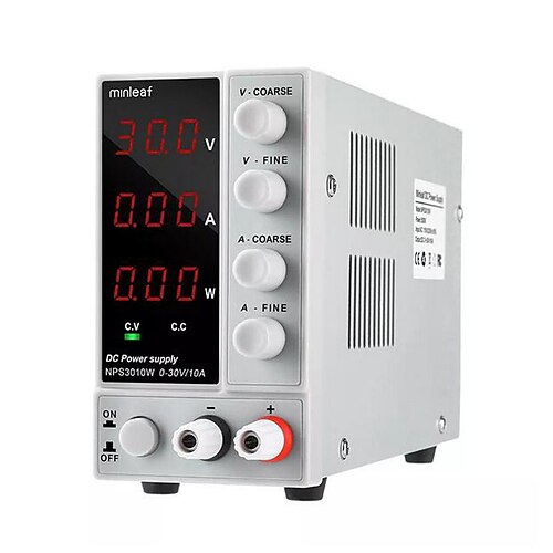 Minleaf NPS3010W 110V/220V Digital Adjustable DC Power Supply 0-30V 0-10A 300W Regulated Laboratory Switching Power Supp