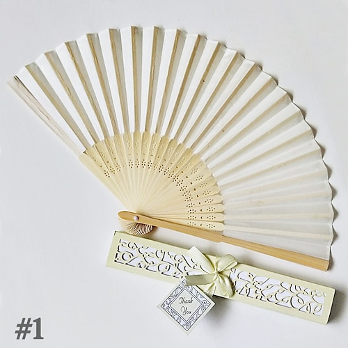 

Polyester Party Hand Fans Bamboo Split Joint Classic Theme