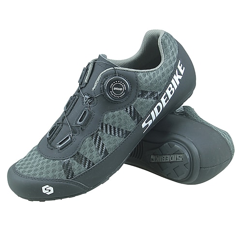 

SIDEBIKE Adults' Bike Shoes Breathable Anti-Slip Road Bike Mountain Bike MTB Road Cycling Grey Men's Women's Cycling Shoes