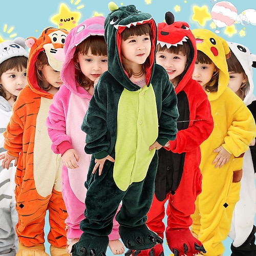 

Kid's Adults' Kigurumi Pajamas Tiger Animal Onesie Pajamas Flannel Toison Cosplay For Boys and Girls Christmas Animal Sleepwear Cartoon Festival / Holiday Costumes / Leotard / Onesie