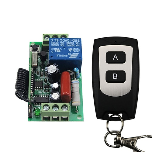 

AC220V 1CH Wireless Learning Code Remote Control Switch/ 10A Relay Receiver /Lamp / Light Power ON OFF Controller 433mhz
