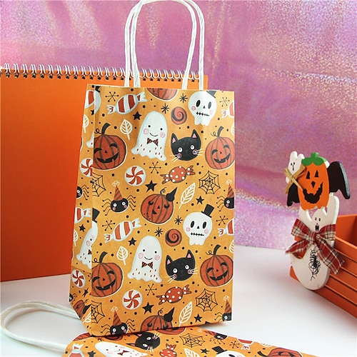 

Halloween Classic Theme Favor Bags Pure Paper Split Joint 12