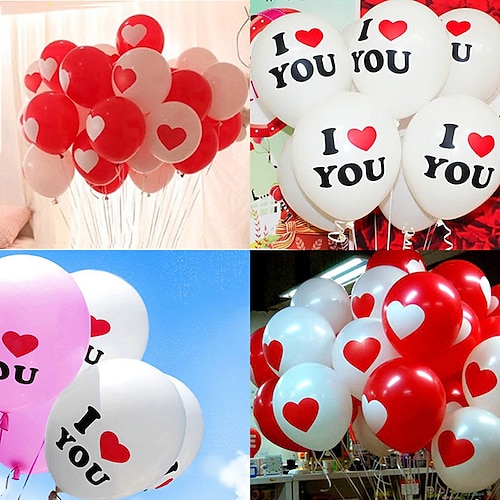 

10 stk helium hjerte balloner jeg elsker dig latex indretning forsyninger fødselsdag dekorationer ballon babyshower bryllupsfest