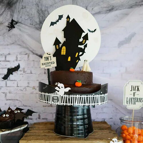 

Classic Theme Special Occasion Cake Accessories Pure Paper Geek & Chic Split Joint All Seasons 1 pcs Black