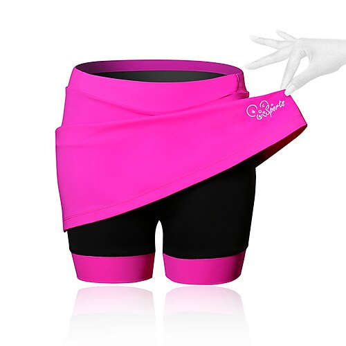 

Women's Cycling Skirt Summer Nylon Spandex Lemon Yellow Purple Black Solid Color Bike Shorts Skirt Padded Shorts / Chamois 3D Pad Breathable Sports Solid Color Mountain Bike MTB Road Bike
