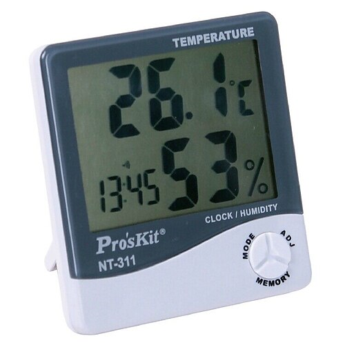 termometro digitale e umidimetro temperatura e umidità elettroniche nel magazzino di casa