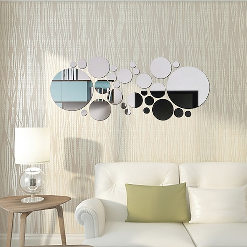 

Removable Acrylic Shapes Home Decoration Wall Decal Wall Stickers 52X21cm For Living Room Bedroom