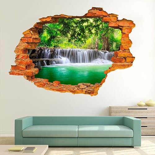 

Decorative Wall Stickers - 3D Wall Stickers Landscape Living Room / Bedroom / Kitchen 90X60cm