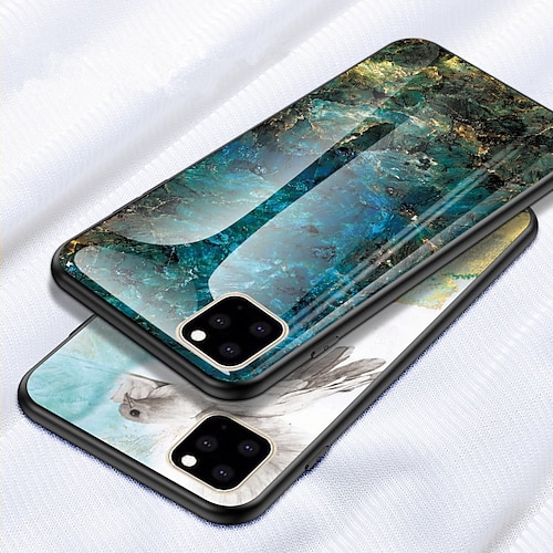

Phone Case For Apple Back Cover Silicone iPhone SE 3 iPhone 13 Pro Max 12 11 X XR XS Max 8 7 Plus Shockproof Marble TPU Silicone Tempered Glass