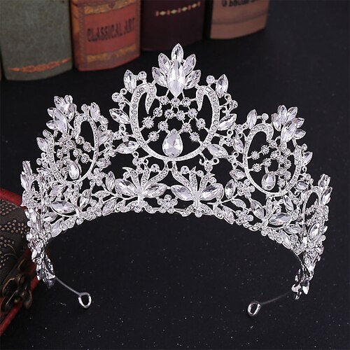 

Alloy Crown Tiaras / Headdress / Headpiece with Sparkling Glitter / Glitter 1pc Wedding Headpiece