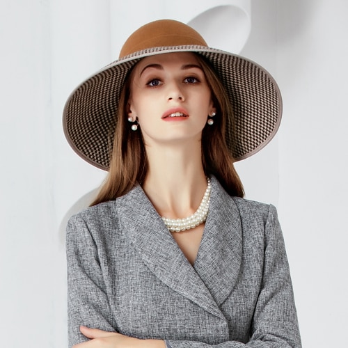 

Hats 100% Wool Bucket Hat Casual Daily Wear With Bowknot Headpiece Headwear