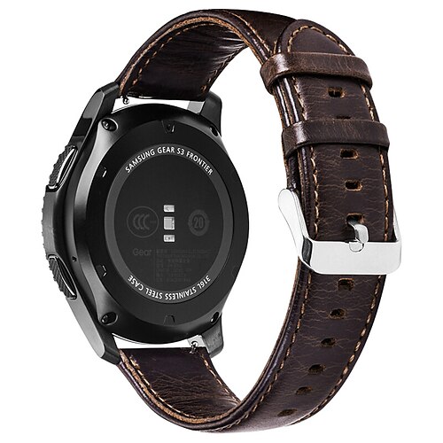 

Smartwatch Band for Garmin Vivomove HR Sport / Vivoactive 3 Leather Loop Genuine Leather 20MM Wrist Strap