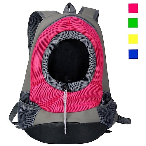 

Cat Dog Carrier Bag Travel Backpack Cat Backpack Portable Breathable Solid Colored Nylon puppy Small Dog Purple Yellow Red