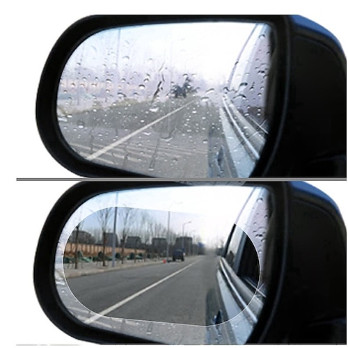 

2PCS Anti Fog Car Mirror Window Clear Film Auto Rearview Mirror Protective Rainproof Films Glass Waterproof Film Transparent Common Rearview Mirror Stickers Stickers Car Film