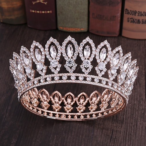 

Alloy Crown Tiaras / Headdress / Headpiece with Sparkling Glitter / Glitter 1pc Wedding Headpiece