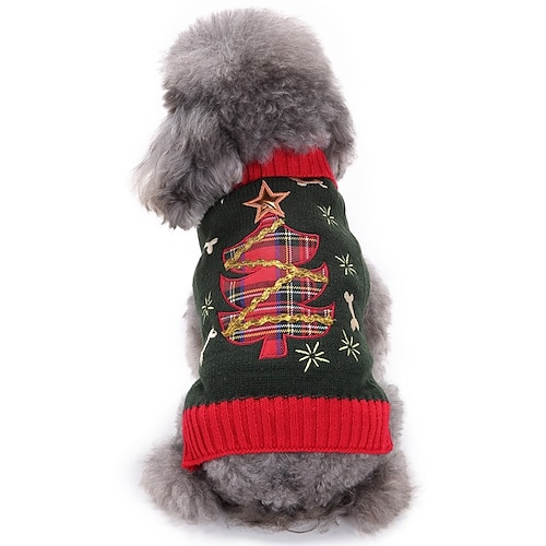 

Dog Sweater Christmas Costume Puppy Clothes Christmas Halloween Christmas Dog Clothes Puppy Clothes Dog Outfits Gray Costume for Girl and Boy Dog Acrylic Fibers XXS XS S M L XL