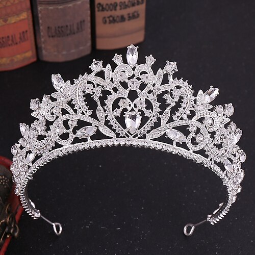 

Alloy Crown Tiaras / Headdress / Headpiece with Sparkling Glitter / Glitter 1pc Wedding Headpiece