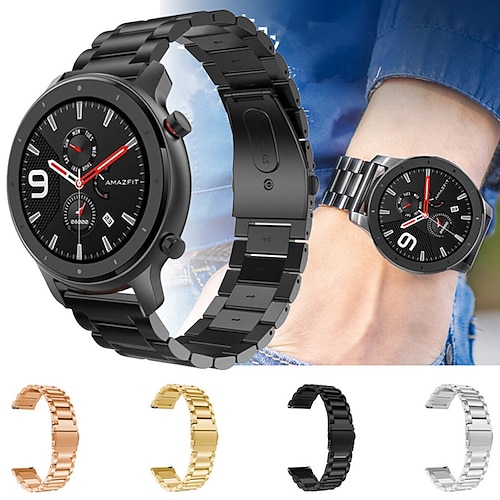 1 pcs Chytré hodinky pro Amazfit Xiaomi Hodinky Huami Amazfit Pace Chytré hodinky Huami Amazfit Stratos 2 / 2S Amazfit GTR 47 mm Nerez Chytré hodinky Popruh Obchodní skupina Výměna, nahrazení Náramek