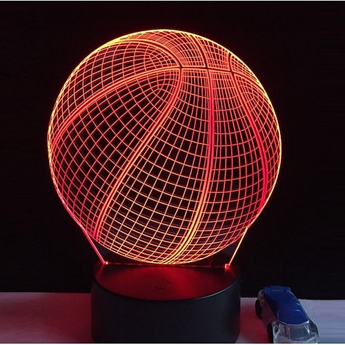 

3D Basketball Night Light Optical Illusion Lamp with 7 Colors Changing Smart Touch Birthday Valentine's Day Gift for Sport Fan Boys Girls