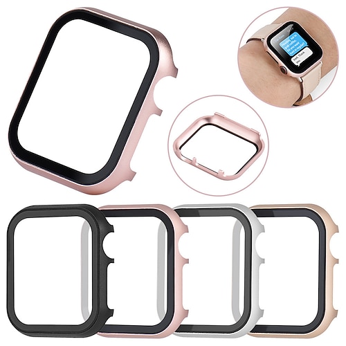 

For Apple iWatch Series 7 / SE / 6/5/4/3/2/1 Alloy Screen Protector Smart Watch Case Compatibility 38mm 40mm 41mm 42mm 44mm 45mm