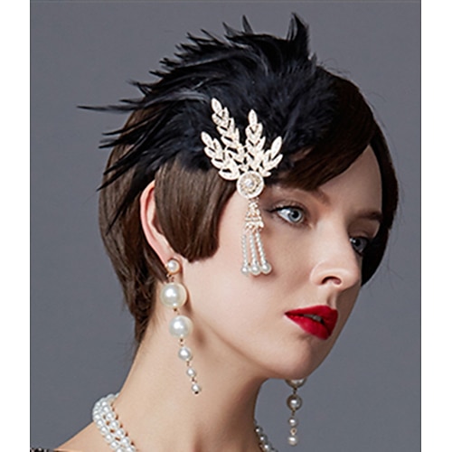 

Charleston Vintage 1920s Der große Gatsby Flapper Stirnband Damen Feder Kostüm Jahrgang Cosplay Festival