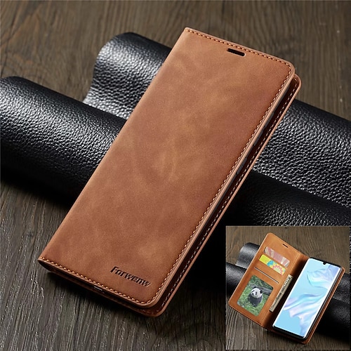 

Luxury Leather Magnetic Flip Phone Case for Huawei P40 P30 P30 Lite P30 Pro Wallet Card Holder Book Cover P20 P20 Lite P20 Pro P Smart 2019 Mate 20 Mate 20 Lite Mate 20 Pro