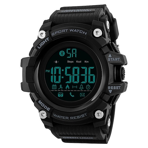 

Hommes Montre Digitale Bluetooth Calendrier Grand Cadran Silicone Suivre