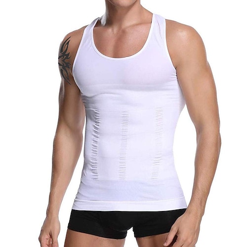 

Waist Trainer Vest Hot Sweat Workout Tank Top Slimming Vest Body Shaper 1 pcs Sports Spandex Chinlon Fitness Gym Workout Running Tummy Control Weight Loss ABS Trainer For Men's Waist