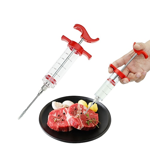 

BBQ Meat Syringe Marinade Injector Poultry Turkey Chicken Flavor Syringe Cooking Sauce Injection Tool Kitchen Gadgets