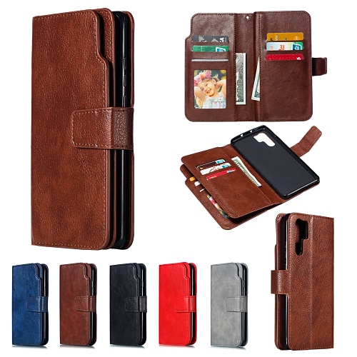 

Phone Case For Huawei Full Body Case Wallet Card Huawei P20 Huawei P20 Pro Huawei P20 lite Huawei P30 Huawei P30 Pro P10 Lite P10 Huawei P9 Lite Huawei P9 Huawei P8 Lite Wallet Card Holder Flip Solid