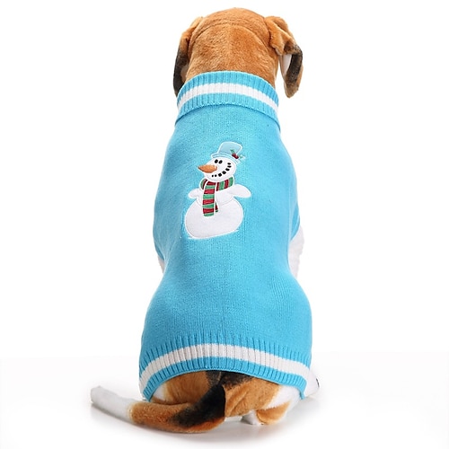 

Dog Cat Sweater Print Simple Style Winter Dog Clothes Puppy Clothes Dog Outfits Blue Costume for Girl and Boy Dog Polyester XXS XS S M L XL