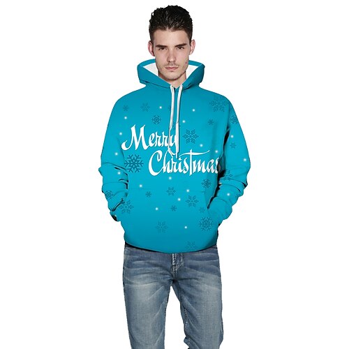 

More Costumes Ugly Christmas Sweater / Sweatshirt Men's Christmas Daily Wear Christmas Festival / Holiday Terylene Blue Men's Easy Carnival Costumes Holiday / Hoodie