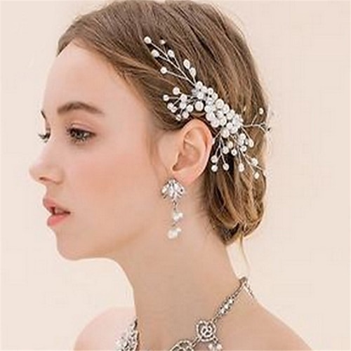 

Crystal / Imitation Pearl / Alloy Hair Clip with Crystal / Imitation Pearl 1 PC Wedding Headpiece