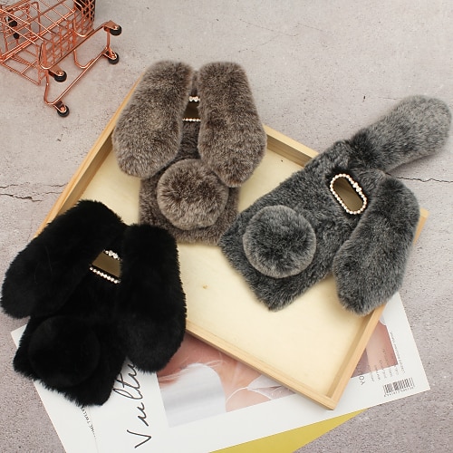 

Phone Case For Samsung Galaxy Back Cover S22 S21 Plus Ultra A72 A52 A42 A32 Rhinestone Plush TPU